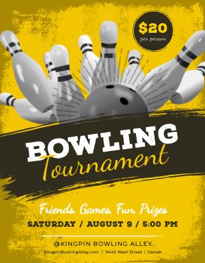 Bowling Tournament Flyer