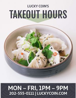 Dumplings Takeout Flyer