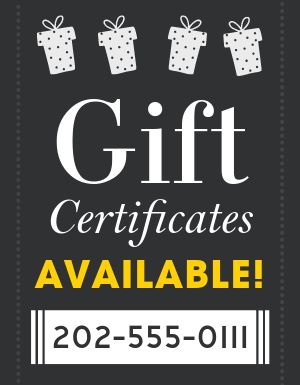 Gift Certificates Available Signage