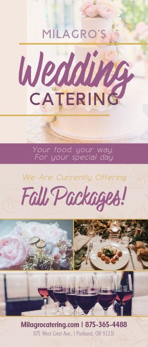 Wedding Catering Rack Card