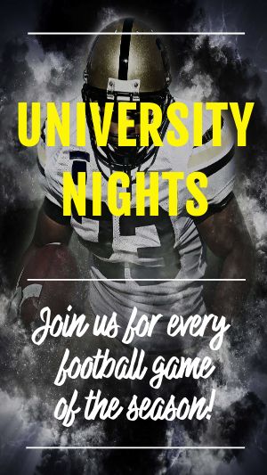 University Football Facebook Story