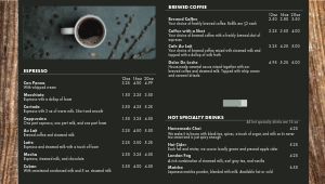 Roastery Digital Menu Board