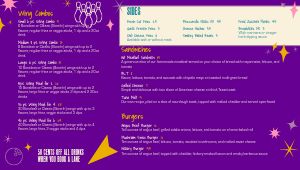 Purple Bowling Digital Menu Board