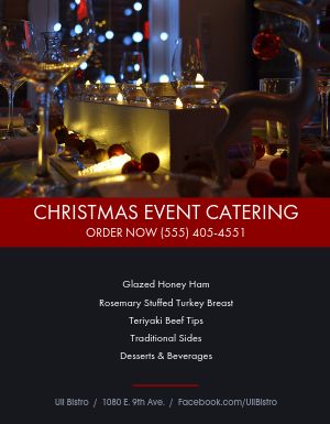 Christmas Event Catering Flyer