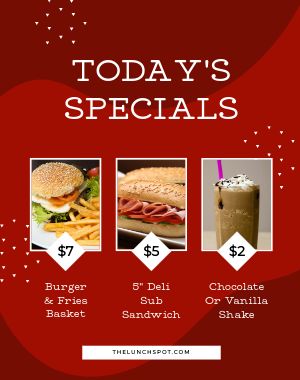 Sparkly Todays Specials Sandwich Board