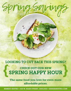 Spring Happy Hour Flyer