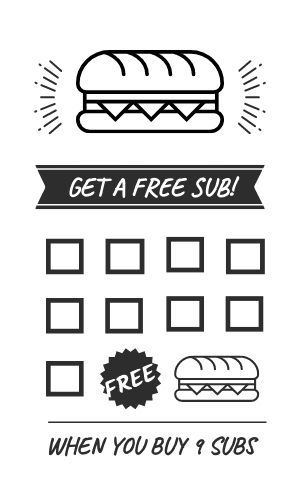 Sub Loyalty Card