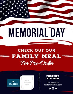 Memorial Day Specials Sign