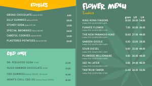 Cannabis Digital Menu Board