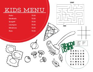 Pizza Toppings Menu