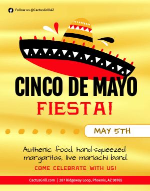 Gold Cinco De Mayo Poster