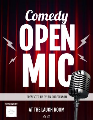 Comedy Open Mic Night Flyer