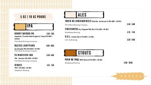 Patterned Brewery Digital Menu Board