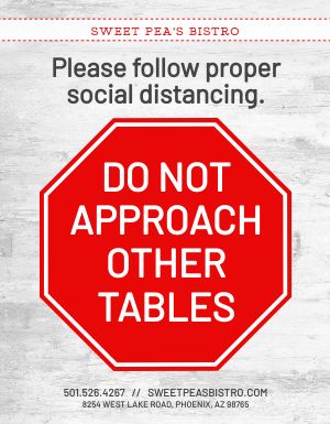 Social Distancing Signage