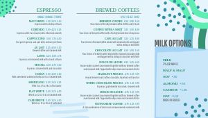 Quirky Coffee Digital Menu Board