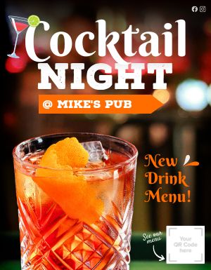 Cocktail Night Pub Flyer