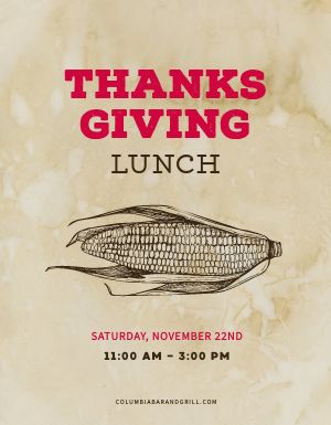 Thanksgiving Lunch Flyer