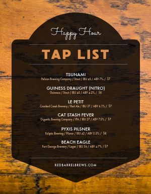 Rustic Tap List Flyer