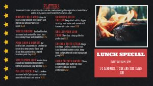 Lunch Special BBQ Digital Video Menu Board