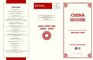 Chinese Ornate Menu Mailer