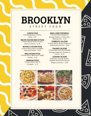 Street Food Menu Poster