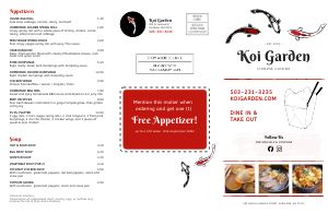 Chinese Garden Menu Mailer