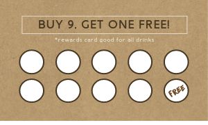 Coffee Drinks Loyalty Card