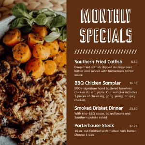 Monthly Specials Instagram Post