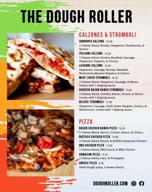 Pizza Food Cart Menu Poster