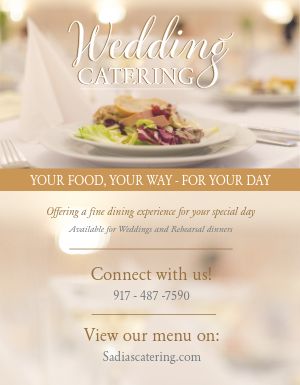 Elegant Wedding Catering Flyer