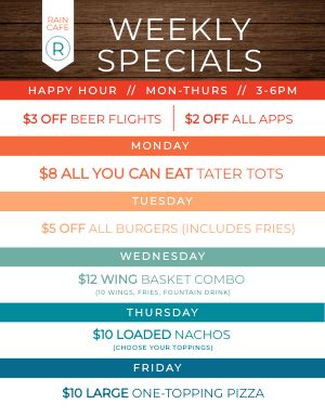 Weekly Happy Hour Flyer