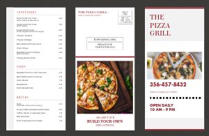 Pizza Grill Menu Mailer