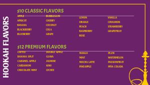 Purple Hookah Digital Menu Board