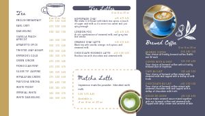 Coffee Digital Menu Idea