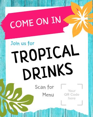 Tropical Drink Sandwich Board