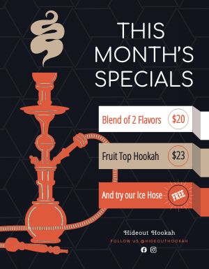 Geometric Hookah Flyer