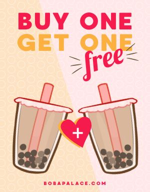 BOGO Bubble Tea Flyer