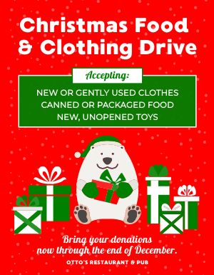 Christmas Food Drive Flyer