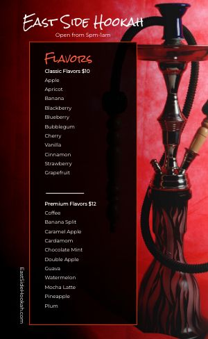 Hookah Menu Example