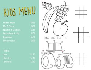 Fruit Kids Menu