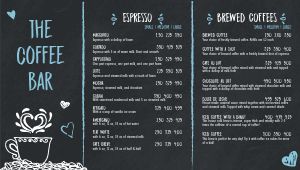 Coffee Bar Digital Menu Board