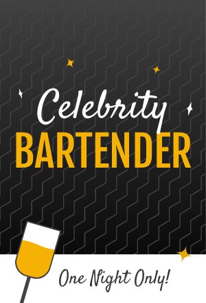 Celebrity Bartender Table Tent