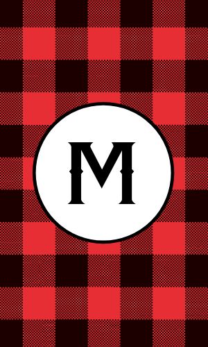 Plaid Monogram Business Card