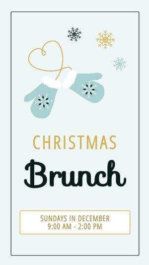 Blue Christmas Brunch Facebook Story