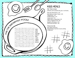 Kids Menu Idea