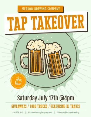 Tap Takeover Beer Flyer