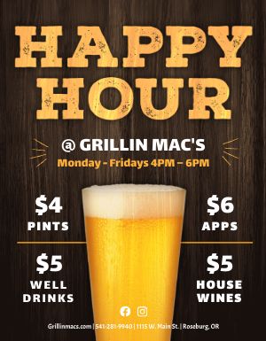 Happy Hour Draft Flyer