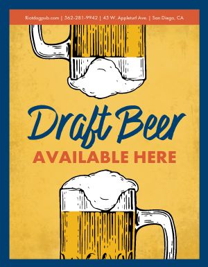 Draft Beer Window Flyer