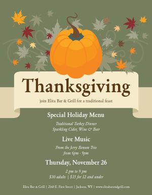 Thanksgiving Flyer