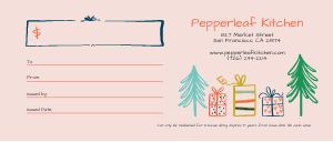 Seasonal Gift Certificate